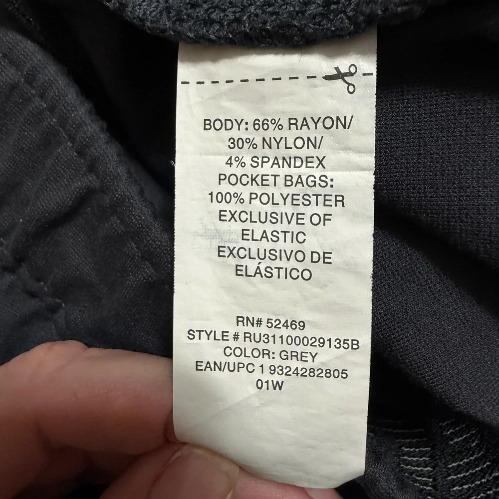 Russell Athletic Jogger Pants Mens 2XL Grey Excellent‎ Zipper Pockets Stretch